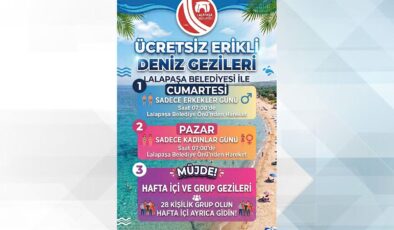 Lalapaşalılara ücretsiz deniz seferi