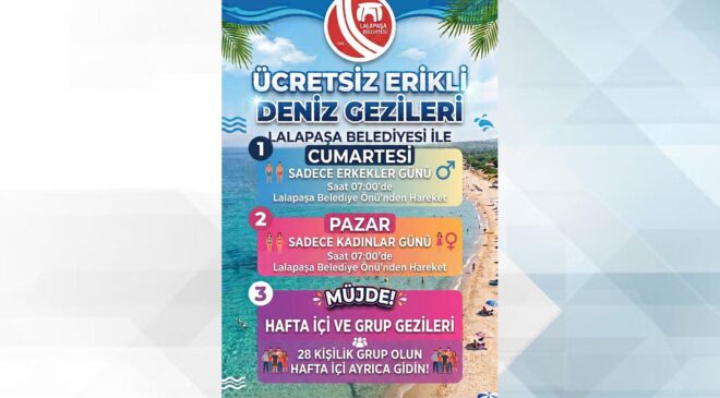 Lalapaşalılara ücretsiz deniz seferi
