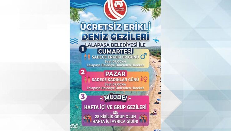 Lalapaşalılara ücretsiz deniz seferi