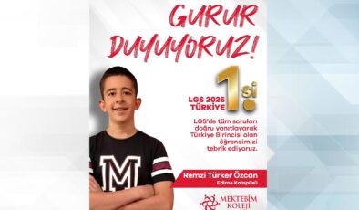 LGS Türkiye birincisi Edirne’den