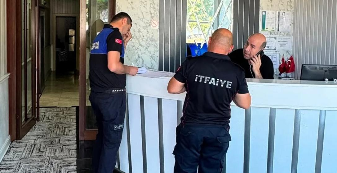 Zabıta ve itfaiyeden otel denetimi