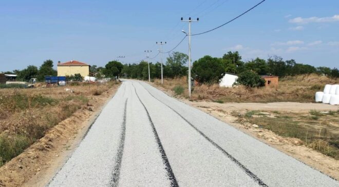 Kumdere Köyü’nün yolu tamam