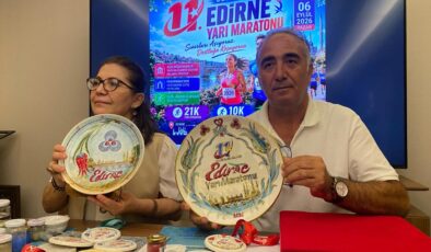 Edirne Maratonu’na özel madalya
