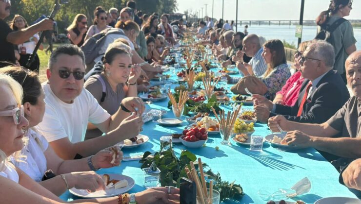 150 metrelik peynir sofrası