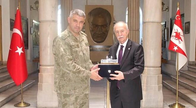 Rektör Hatipler’den Tuğgeneral Sert’e ziyaret