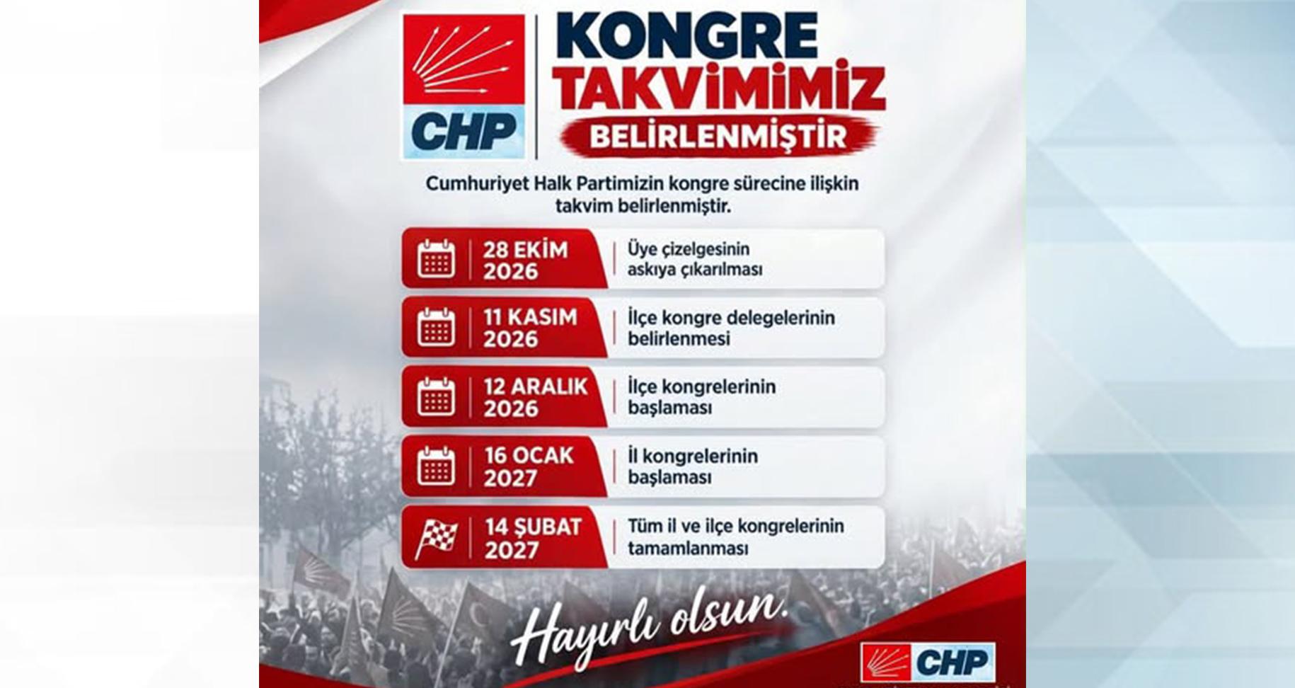 CHP’nin kongre takvimi belli oldu