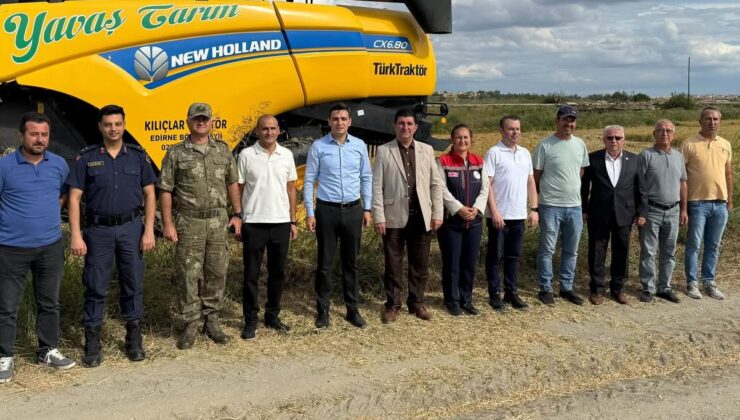 İpsala’da çeltik hasadı gerçekleştirildi