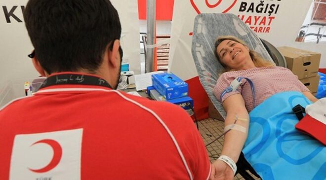 Kan bağışında Türkiye’de birincisi oldu
