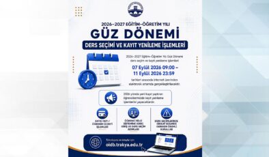 TÜ’de yeni dönem kayıt takvimi açıklandı