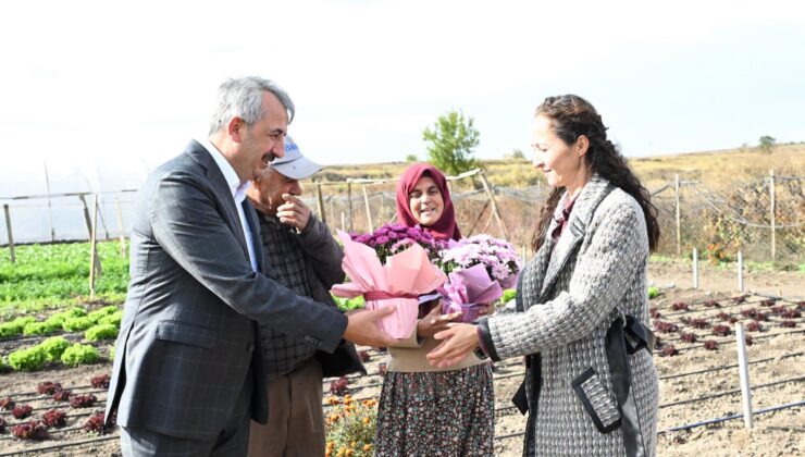 Kadın çiftçilerin üretim tesislerine ziyaret