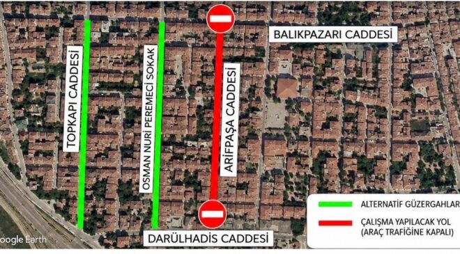 Arifpaşa Caddesi trafiğe kapatıldı