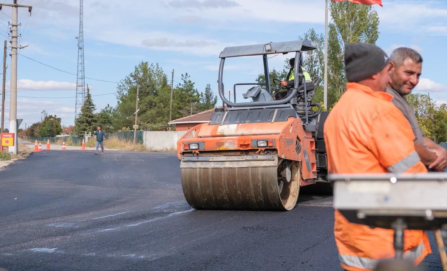 Asfalt çalışması dualarla başladı