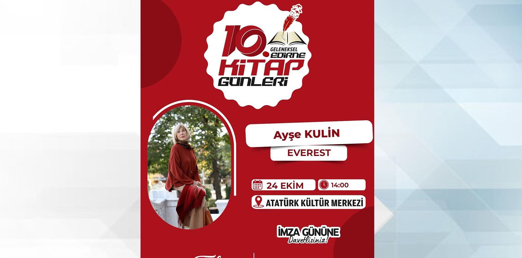 Ayşe Kulin, okurlarıyla buluşacak