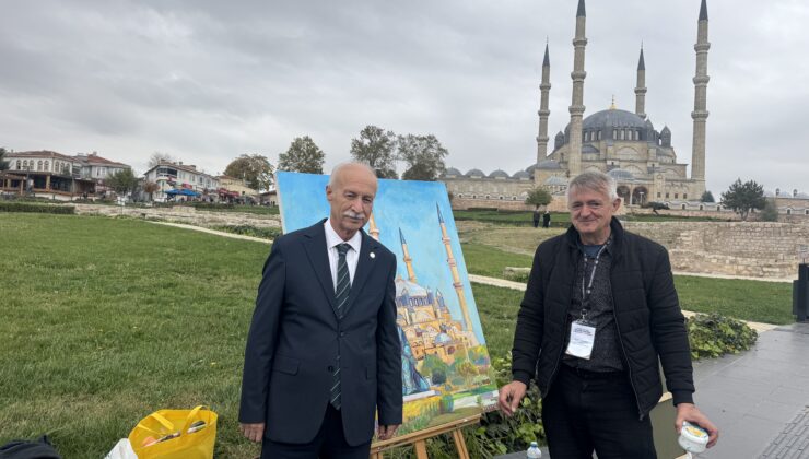 Balkan ressamları Selimiye’yi resmetti
