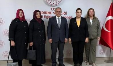 KADEM Edirne’den İl Milli Eğitim Müdürü Alireisoğlu’na ziyaret