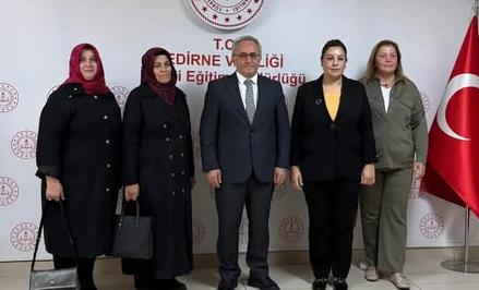 KADEM Edirne’den İl Milli Eğitim Müdürü Alireisoğlu’na ziyaret