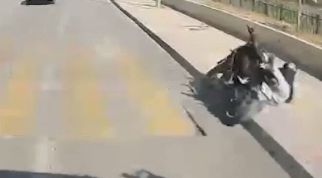 Yürekleri ağıza getiren kaza!