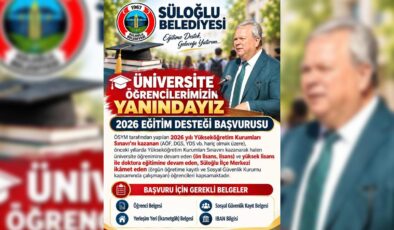 Süloğlu Belediyesi’nden 15 bin lira destek