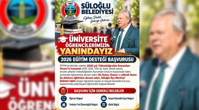 Süloğlu Belediyesi’nden 15 bin lira destek