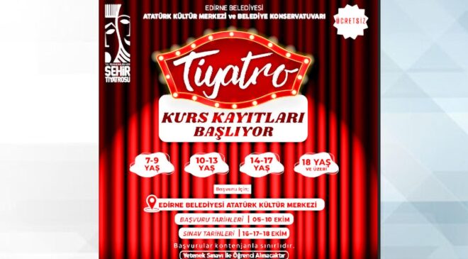 Tiyatro kurs kayıtları başladı