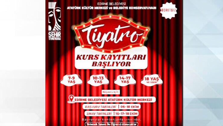 Tiyatro kurs kayıtları başladı