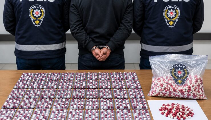 Üzerinden 568 uyuşturucu hap çıktı